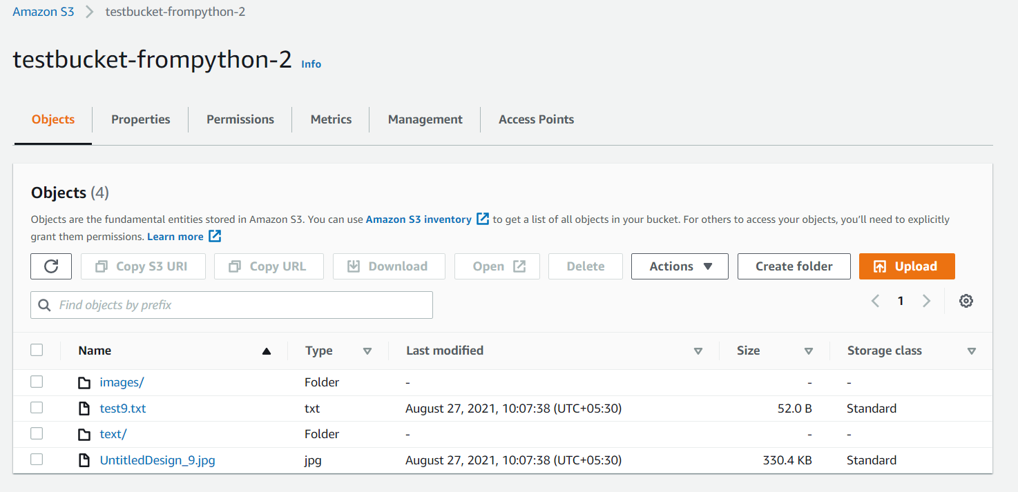 boto3 list files in bucket path